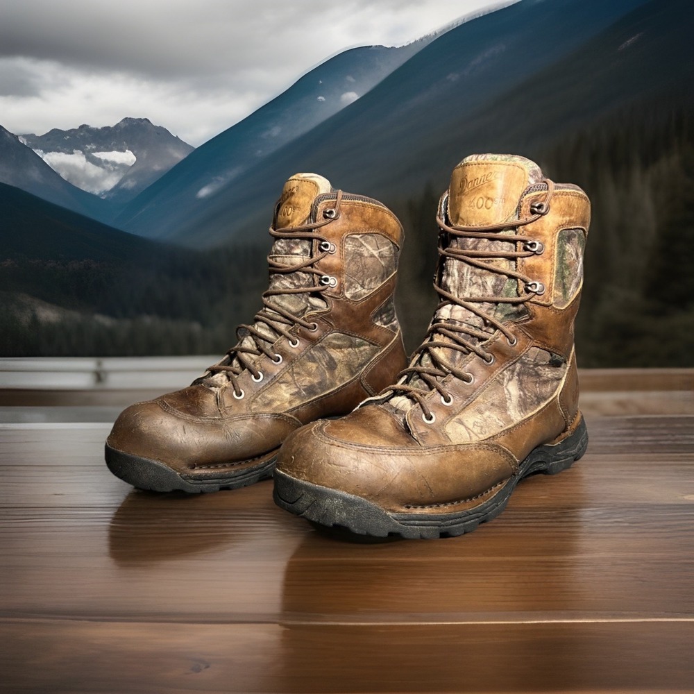 Danner Pronghorn 8" Realtree Xtra 400g Insulated Hunting Leather Boots Mens 12